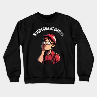 World's Okayest Construction Engineer v2 (round) Crewneck Sweatshirt